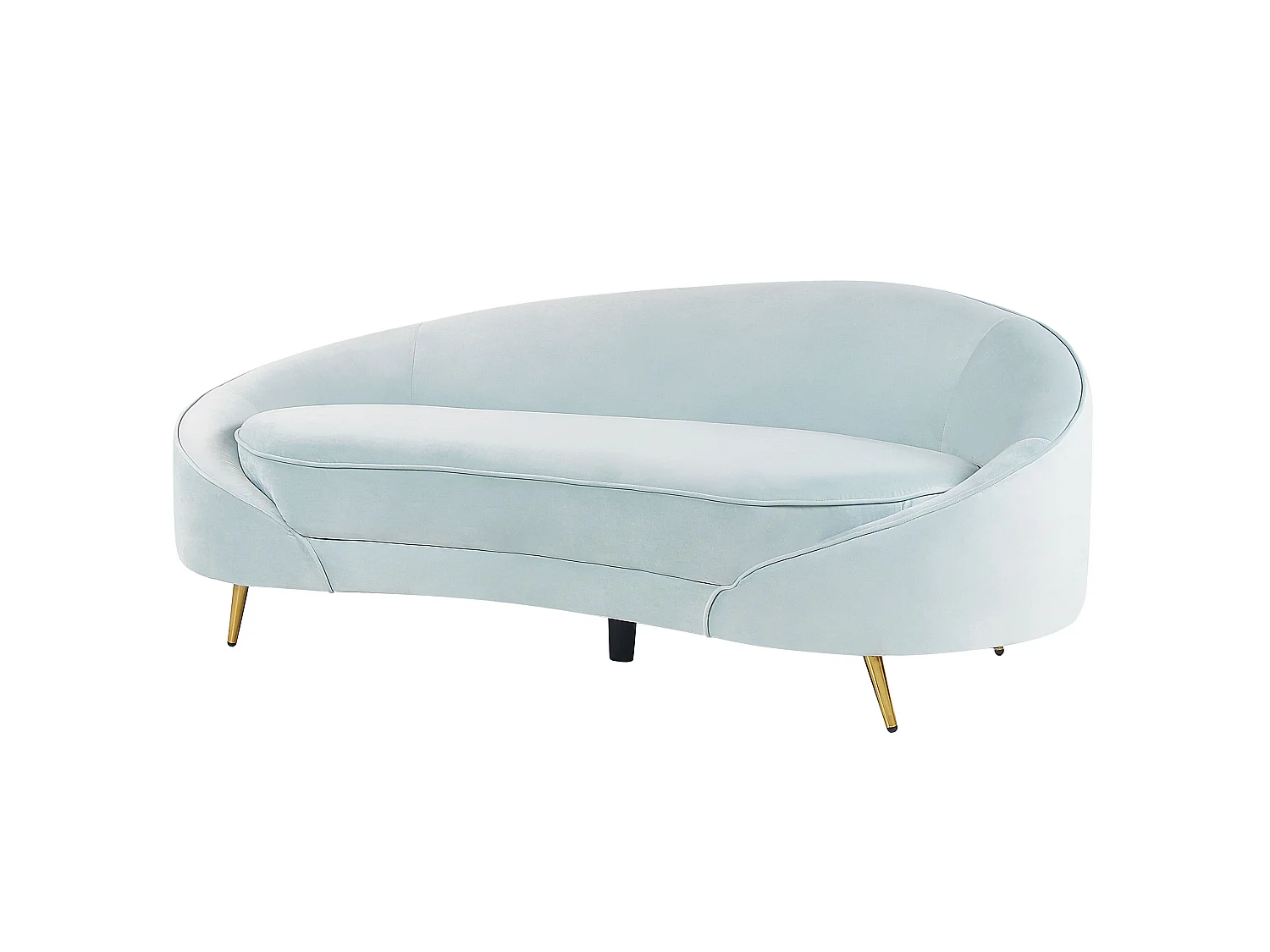 Canapé SAVAR Velours Bleu clair 3 places