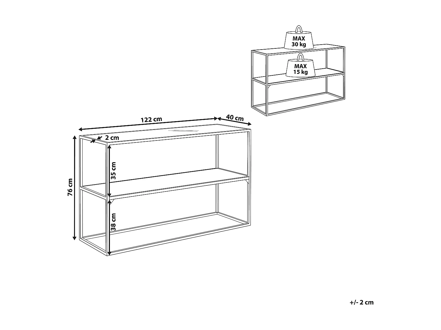 Consoletafel TAOS Veiligheidsglas Zwart