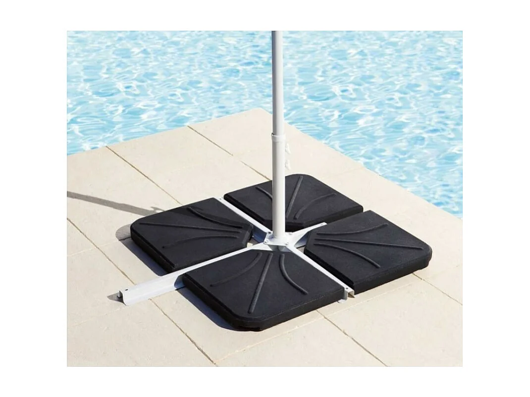 Dalle 15kg pour pied de parasol en croix Hespéride noir