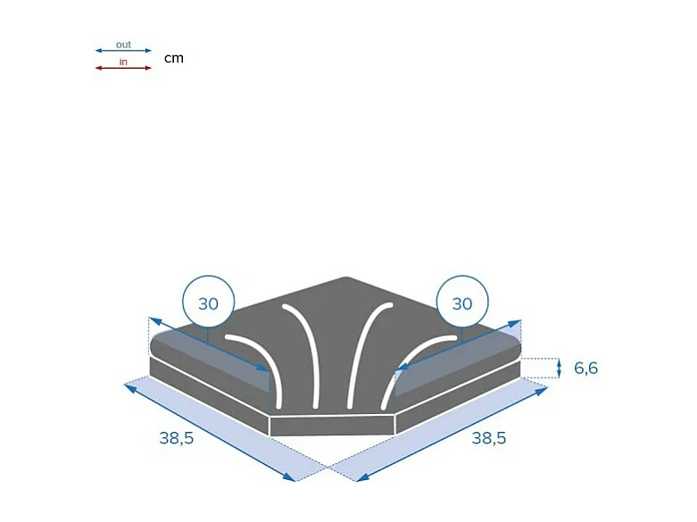 Dalle 15kg pour pied de parasol en croix Hespéride noir