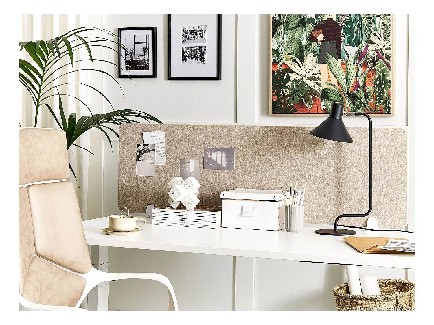 Panel separador beige 130 x 40 cm WALLY