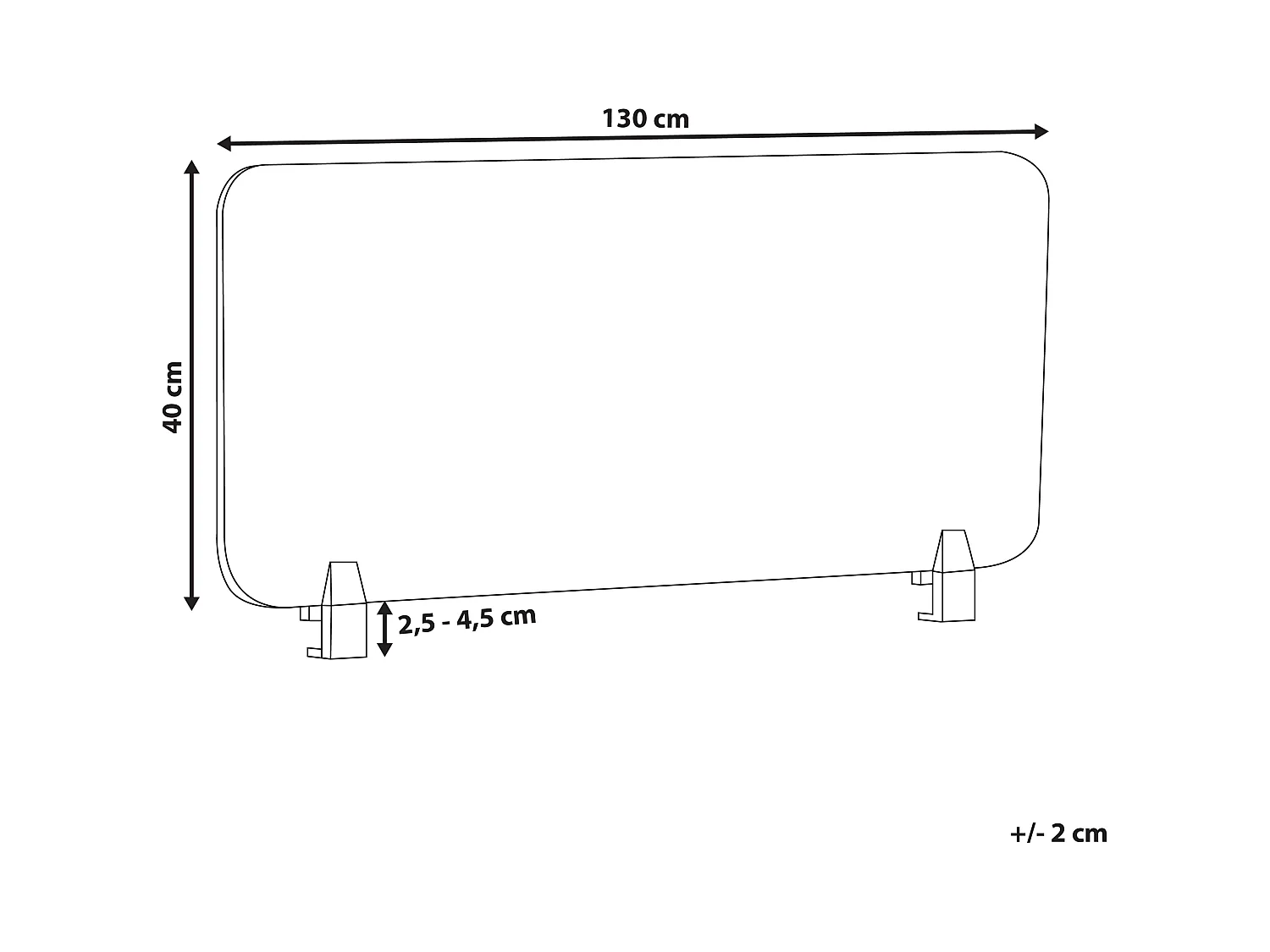 Panel separador beige 130 x 40 cm WALLY