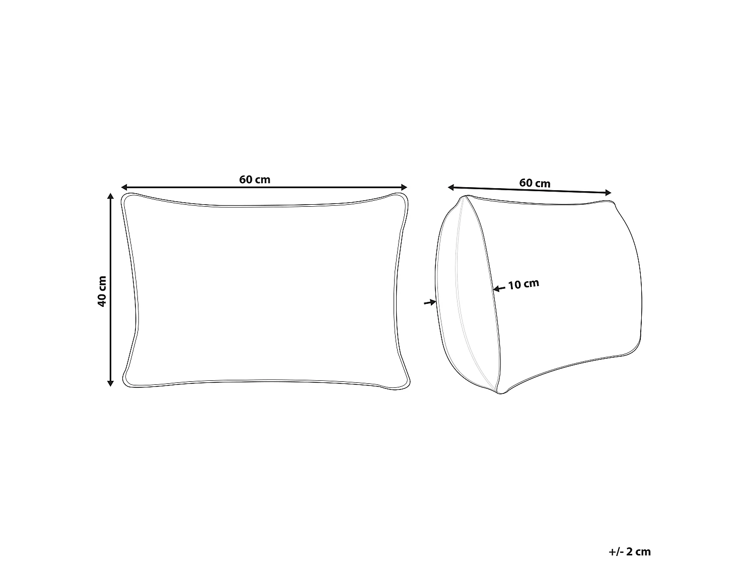 Coussin CERINTHE Coton 40 x 60 cm Beige clair Motif à chevrons