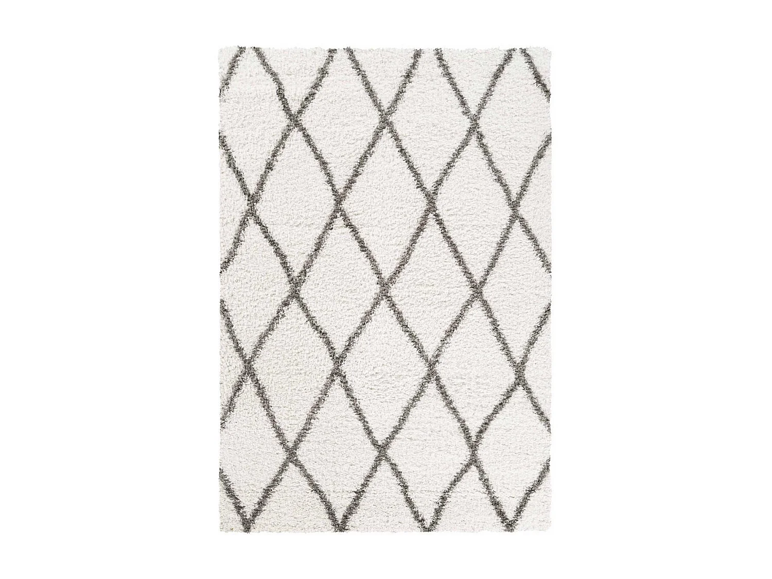 Tapis berbère 140x200 tissé motif ethnic LYN4 BENYLE A crème