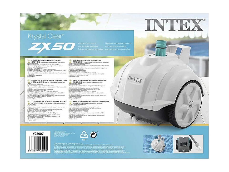 Robot aspirateur fond de piscine ZX50 Intex