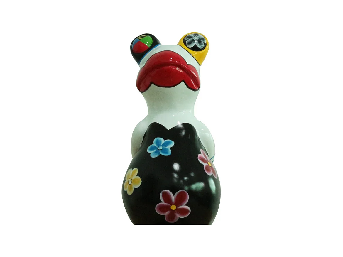 Statue grenouille debout peintures multicolores H46 cm - SAPO CRAZY