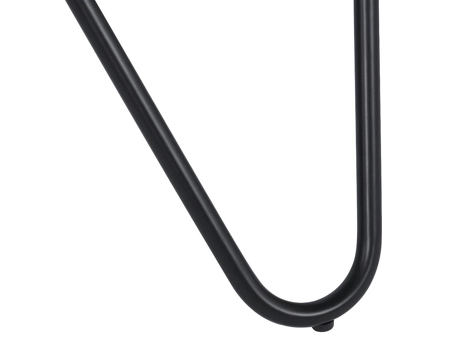 Tavolino rotondo in vetro temperato con gambe in metallo nero CANALES SMALL