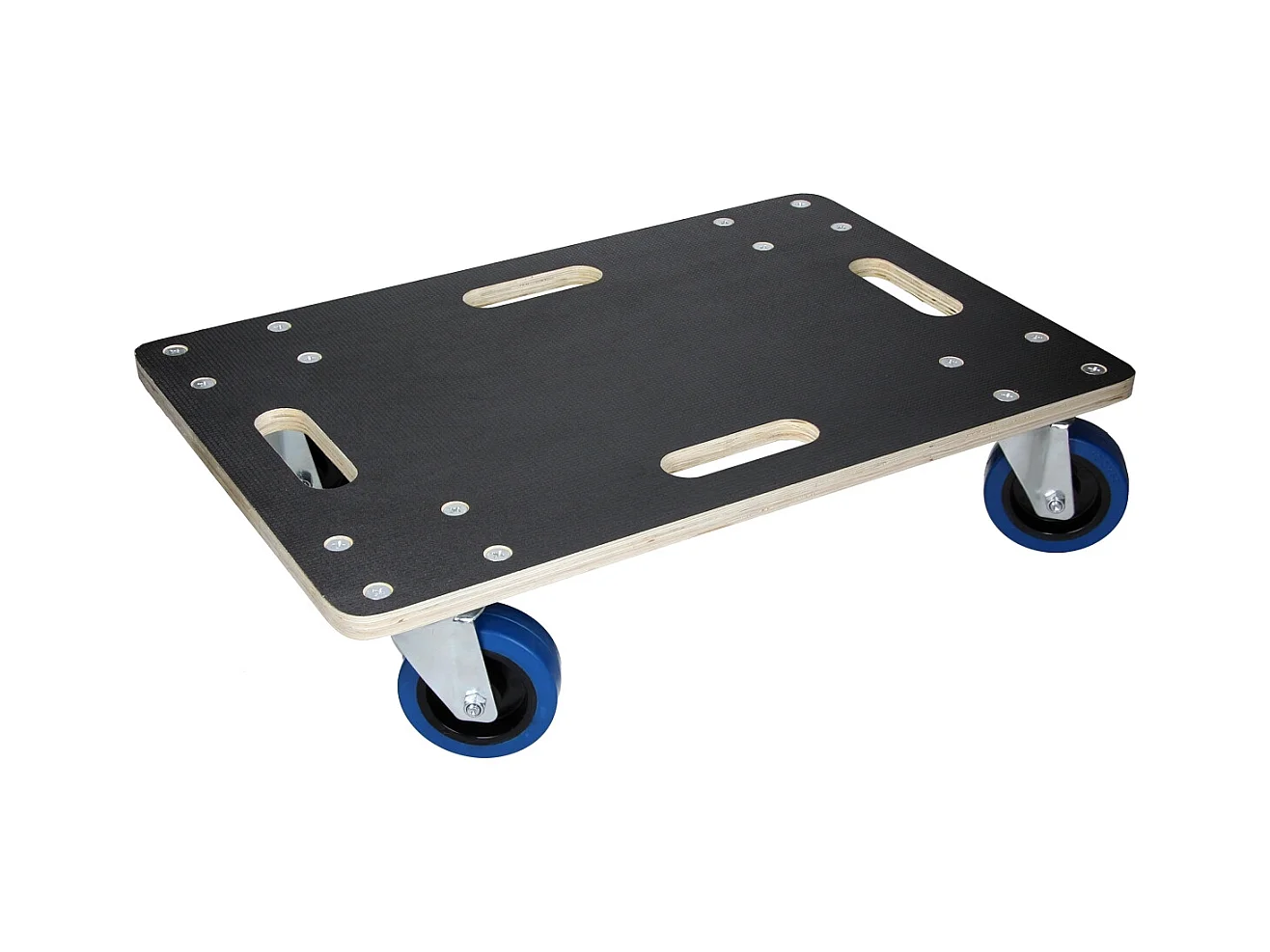 Chariot de transport 40x60 cm capacité 800 kg plateau roulant contreplaqué surface antidérapante roulettes en PP idéal pour meubles et déménagement
