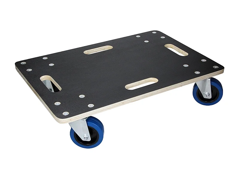 Chariot de transport 40x60 cm capacité 800 kg plateau roulant contreplaqué surface antidérapante roulettes en PP idéal pour meubles et déménagement
