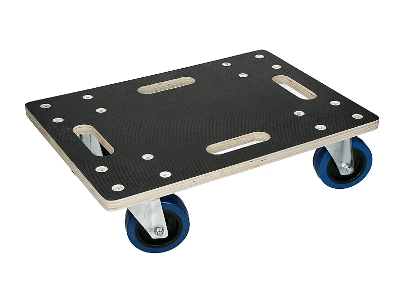 Chariot de transport 35x50 cm capacité 800 kg plateau roulant contreplaqué surface antidérapante roulettes en PP idéal pour meubles et déménagement