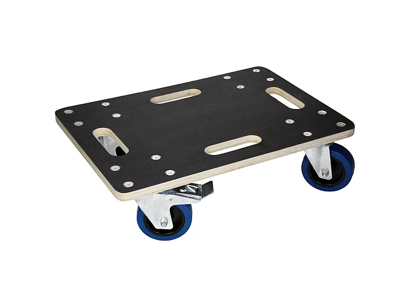 Chariot de transport avec 2 freins 35x50 cm capacité 800 kg plateau contreplaqué antidérapant roulettes en PP idéal pour meubles et déménagement