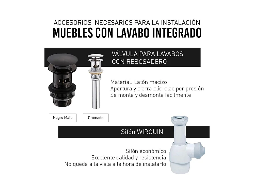 Mueble Lavabo + Lavabo 120 cm MONTADO - Roble Claro VERONA