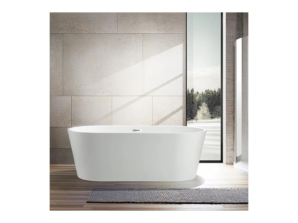 Vasca freestanding ovale BERWIN bianca 160 cm