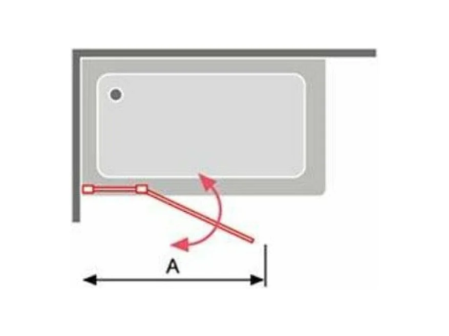 Pare-baignoire fixe et pivotant RITA 120 x 150 cm