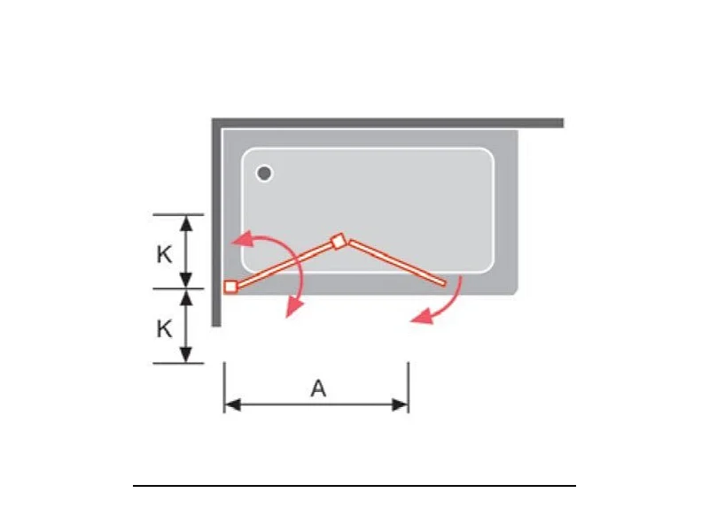 Pare-baignoire pliable S300 90 x 150 cm