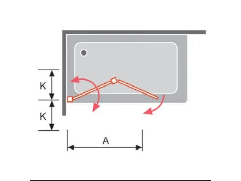 Pare-baignoire pliable S300 90 x 150 cm