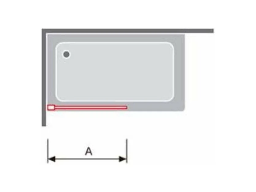 Pare-baignoire fixe S300 85 x 150 cm