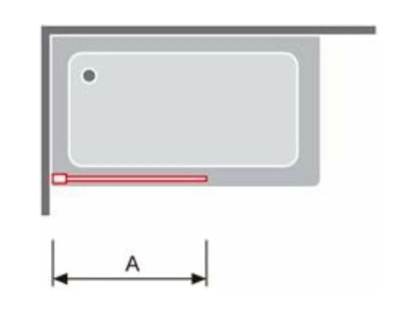 Mampara fija para bañeras 85 x 150 cm S300