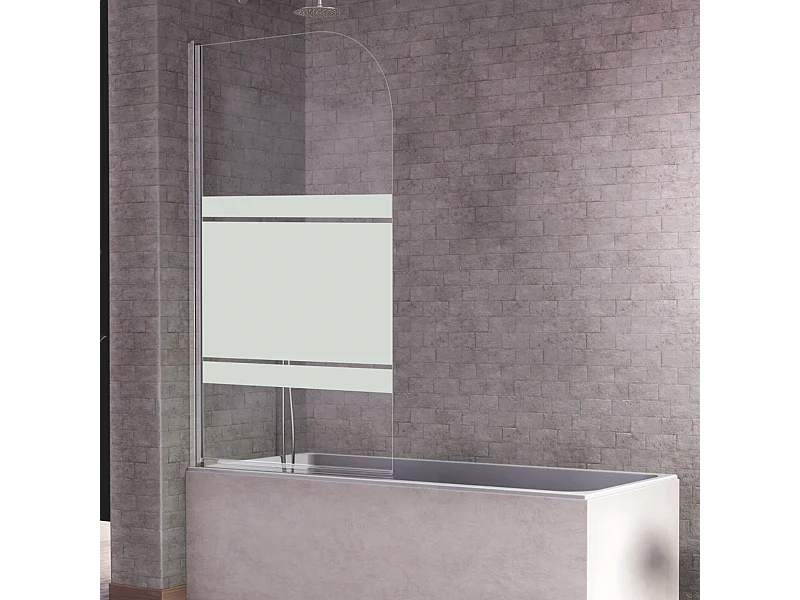 Pare-baignoire pivotant RITA verre sérigraphié 85 x 150 cm