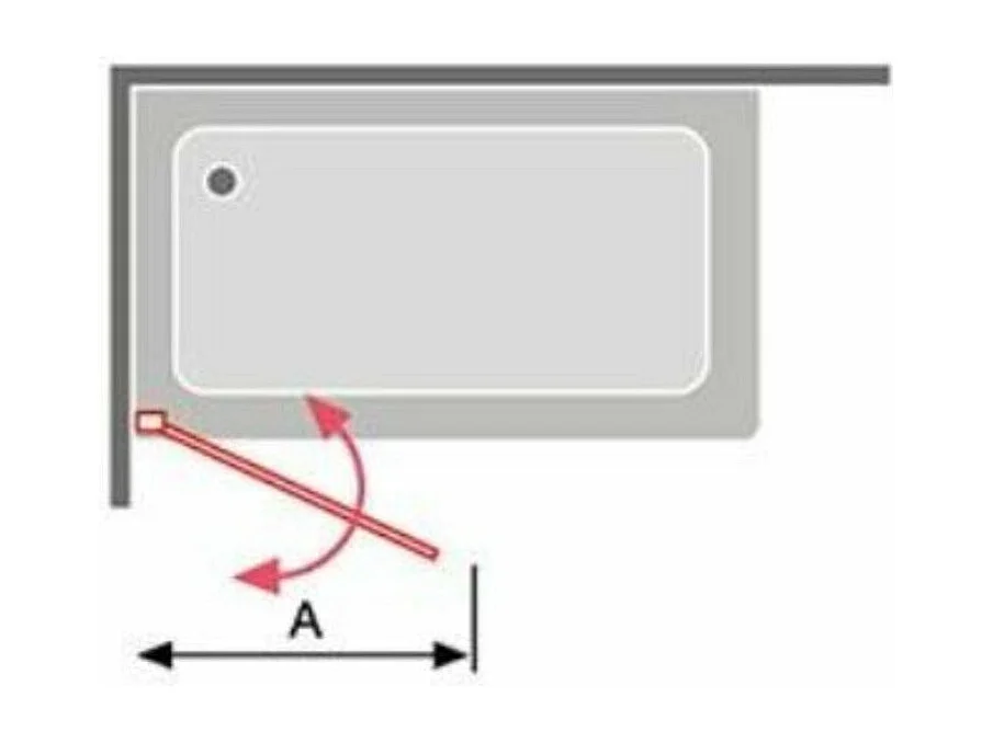 Pare-baignoire pivotant RITA verre sérigraphié 85 x 150 cm