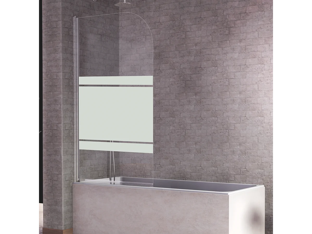 Pare-baignoire pivotant RITA verre sérigraphié 85 x 150 cm
