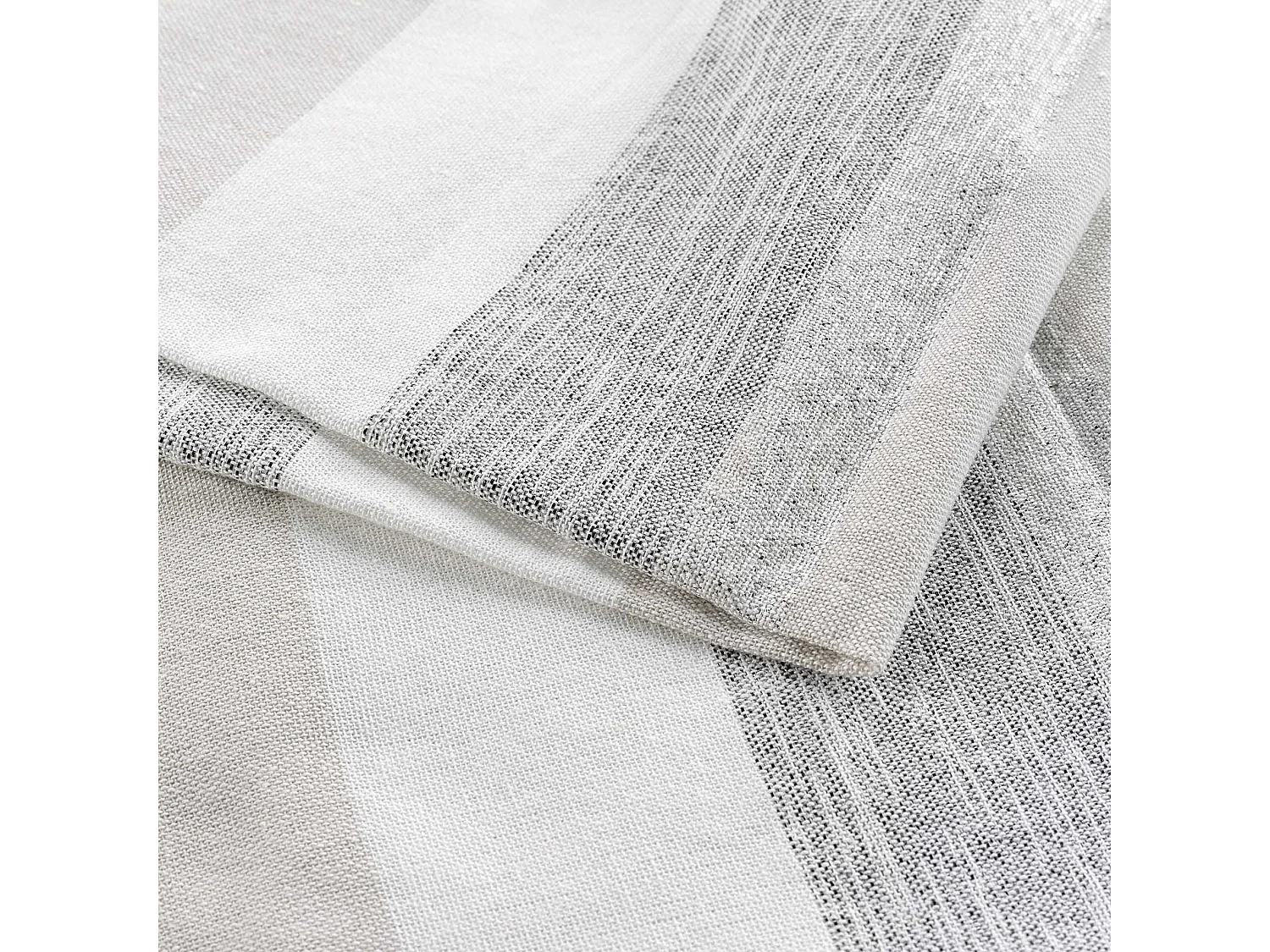 3 Serviettes de table coton Eldora naturel argent
