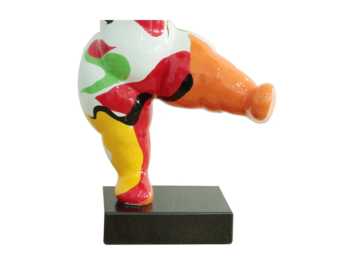 Statue femme dansant avec peinture multicolore H54 cm - LADY COLOR