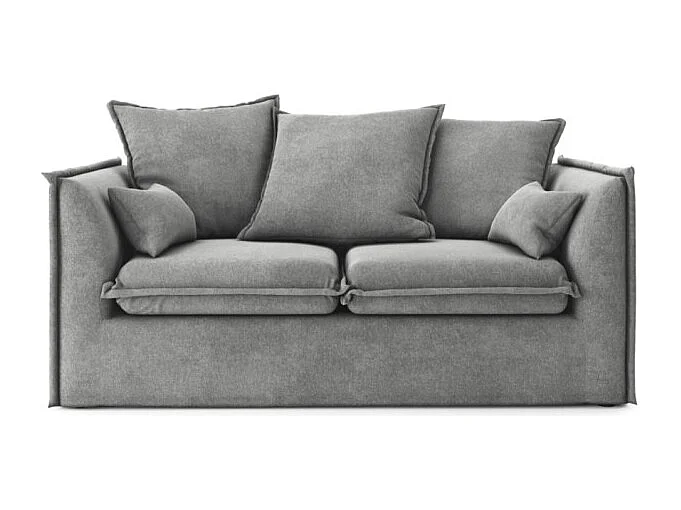 Canapé droit GAELLE Cacharel  tissu gris fixe