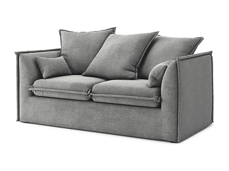 Canapé droit GAELLE Cacharel  tissu gris fixe