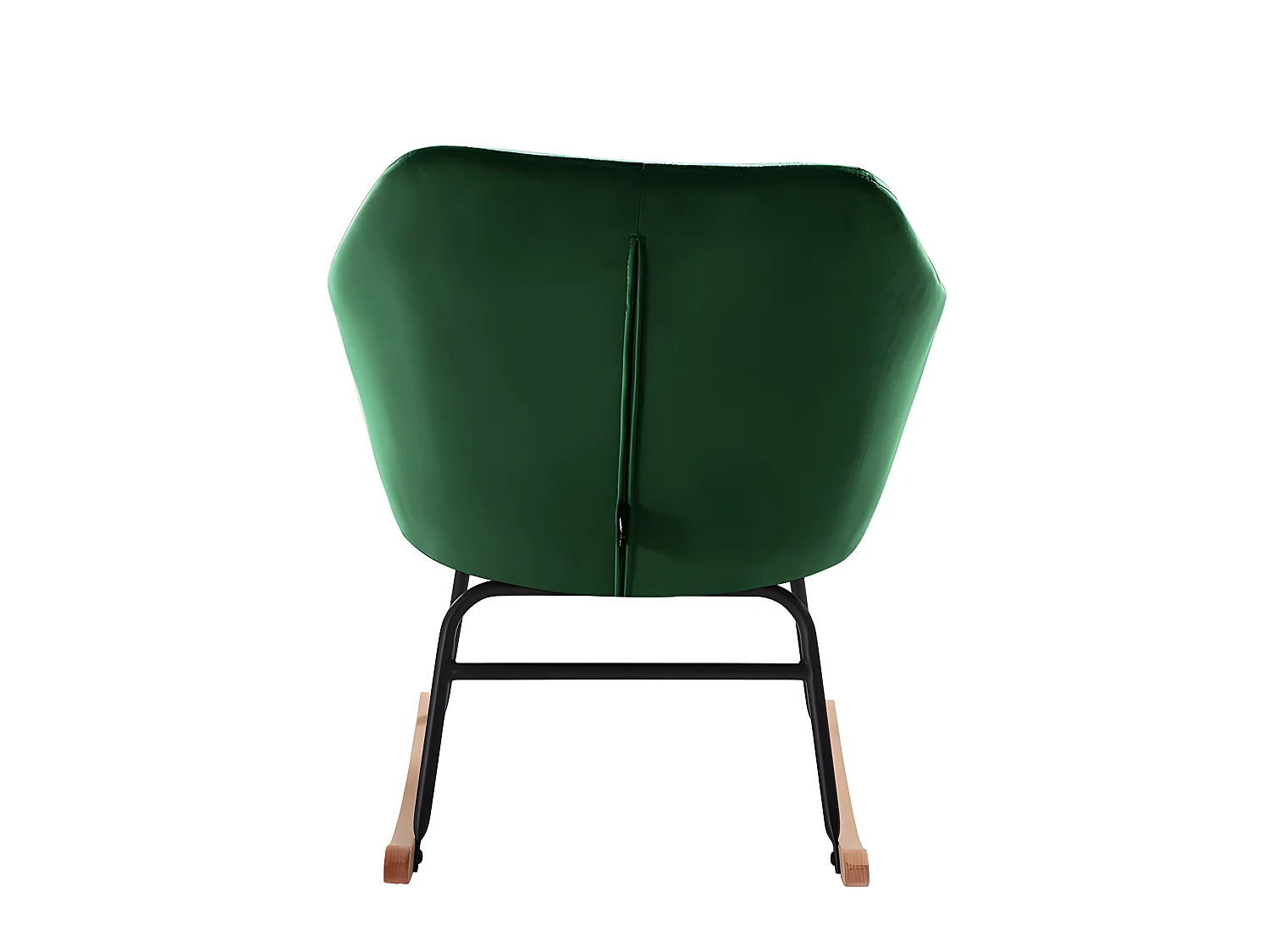 Fauteuil HILDA en velours vert rocking chair