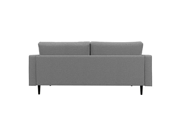 Canapé droit MAEL fixe en tissu gris chiné