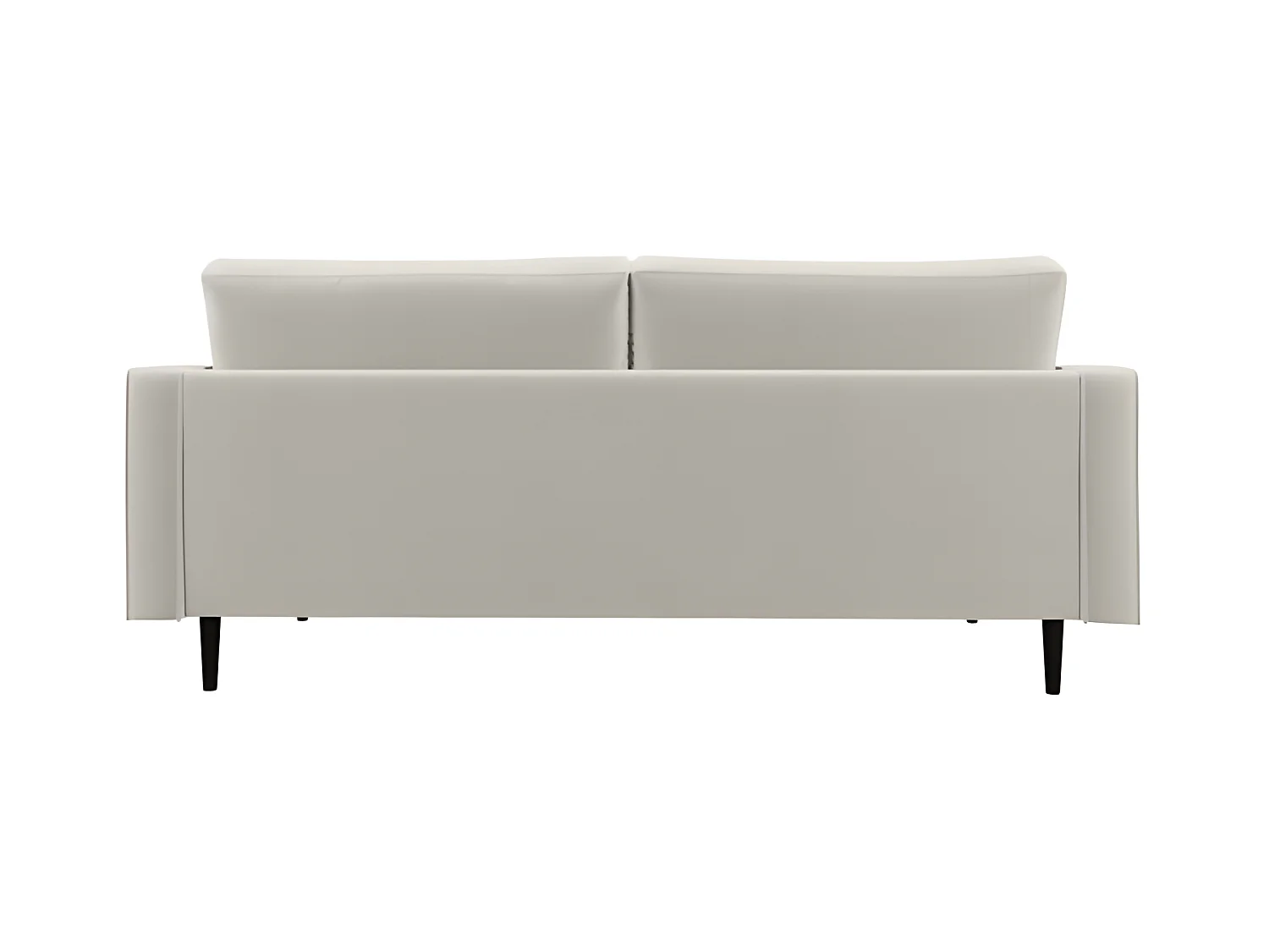 Canapé droit MAEL fixe en velours beige