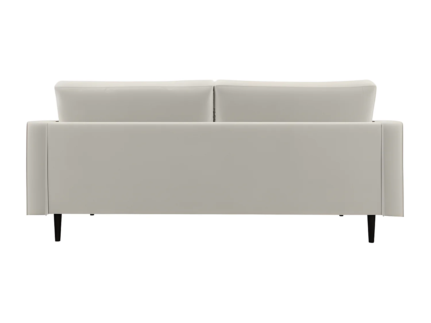 Canapé droit MAEL fixe en velours beige