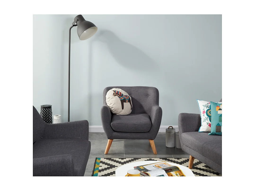 Fauteuil SCANDI gris anthracite 79 x 82 cm
