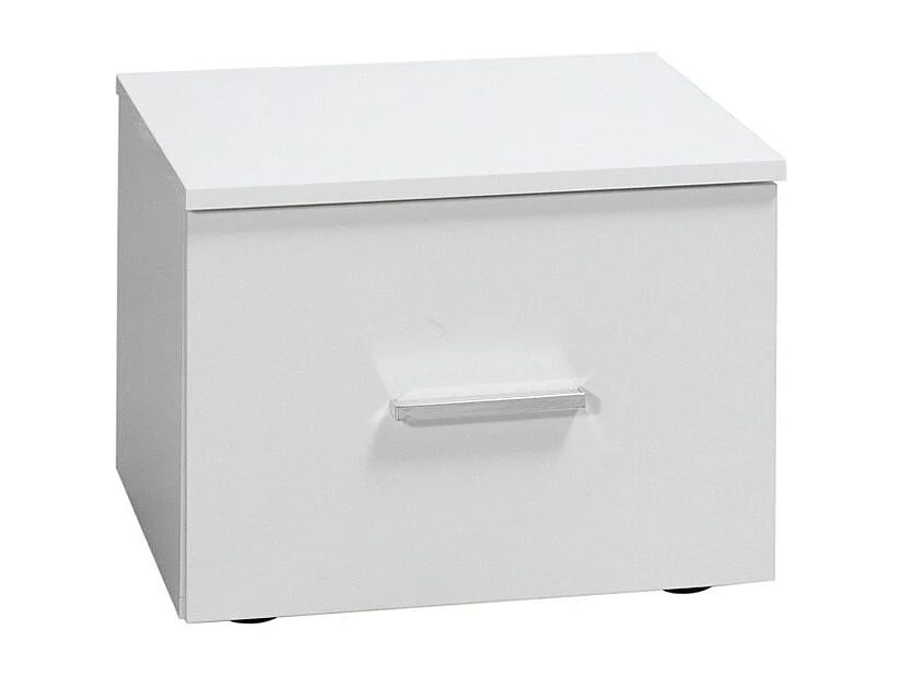 Mesitas de noche, colección PANAREA. Juego de dos mesitas de noche en color blanco.