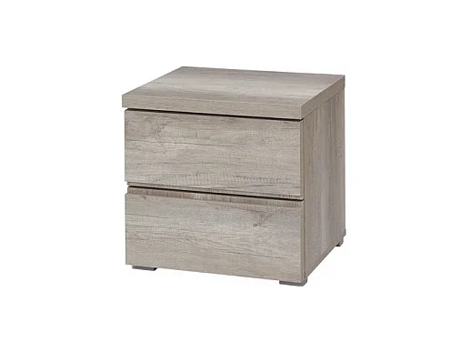 Lot de 2 chevets ROMI – 2 tiroirs – Coloris chêne dab canyon – L45,5 × P43,5 × H44 cm – Chambre adulte
