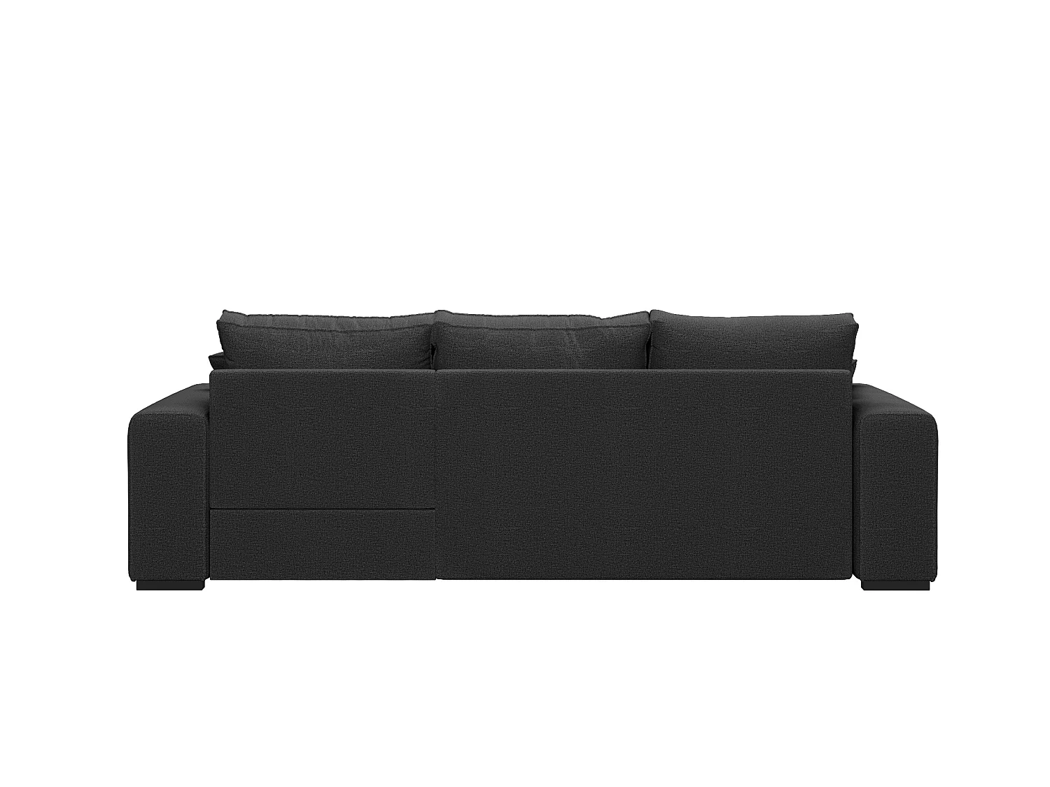 Canapé d'angle MARLON en tissu anthracite convertible 3 places