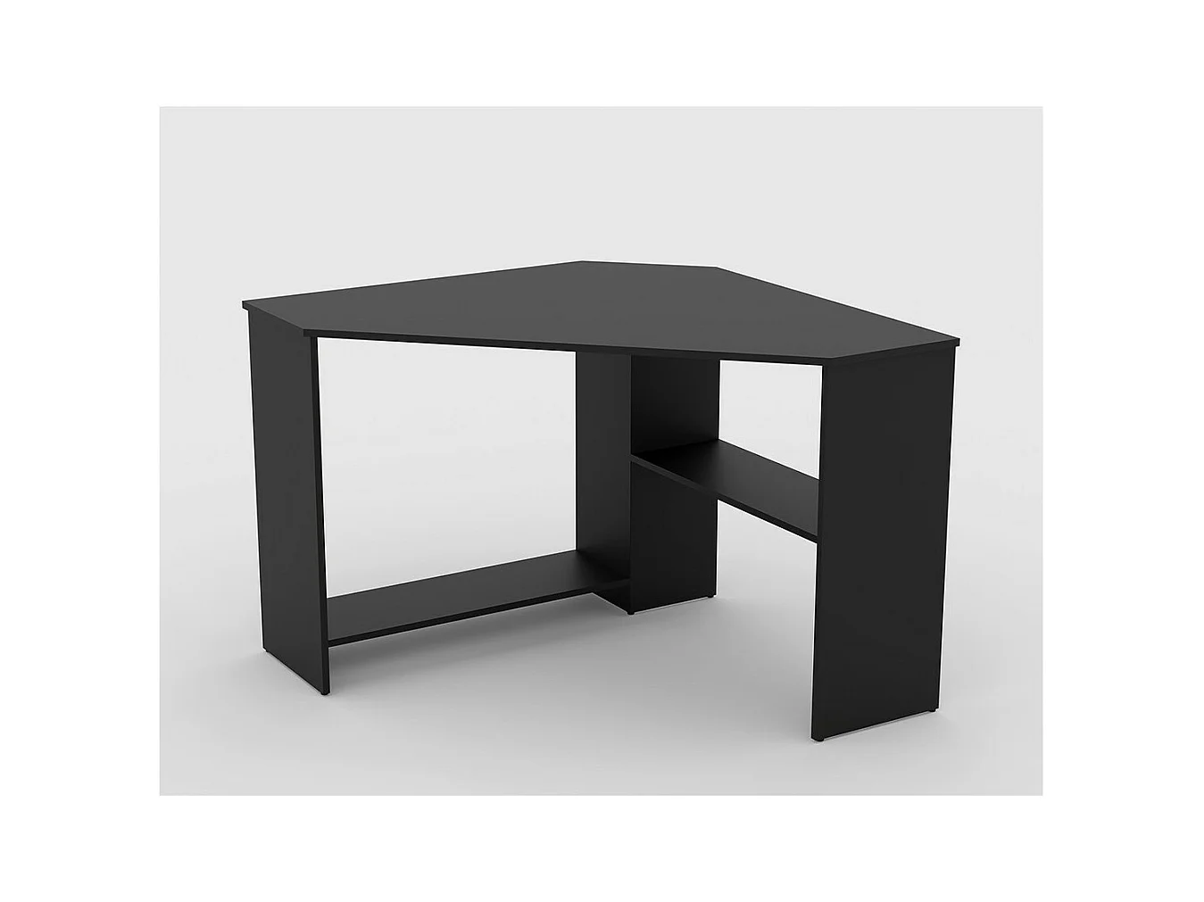 Hoekbureau design collectie KARO in de kleur zwart.