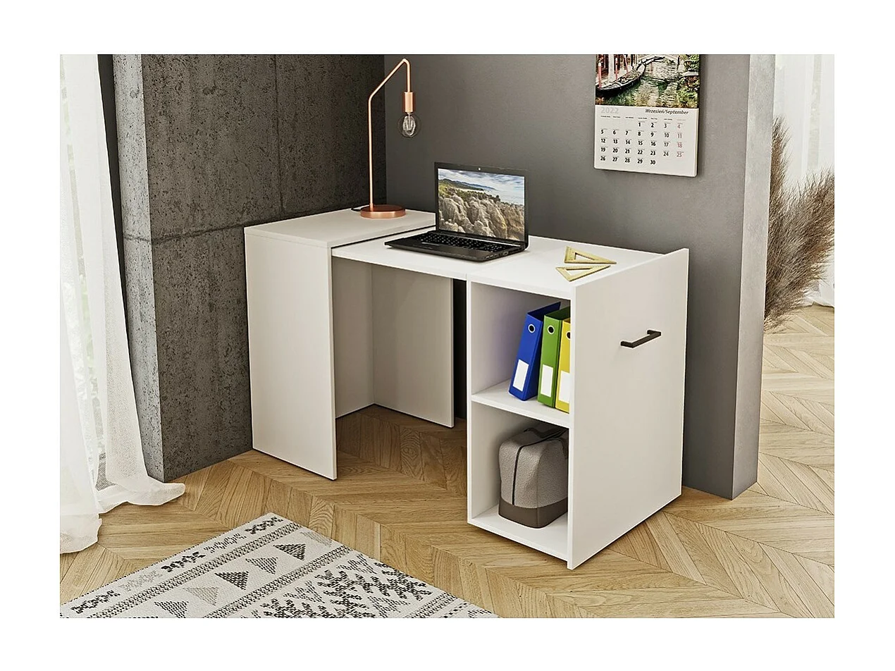 Bureau pliable spécial petite espace collection FLIP coloris blanc.