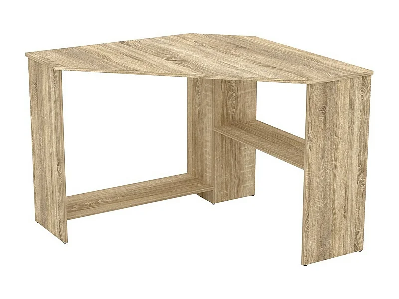 Hoekbureau ontwerp collectie KARO in eiken kleur.