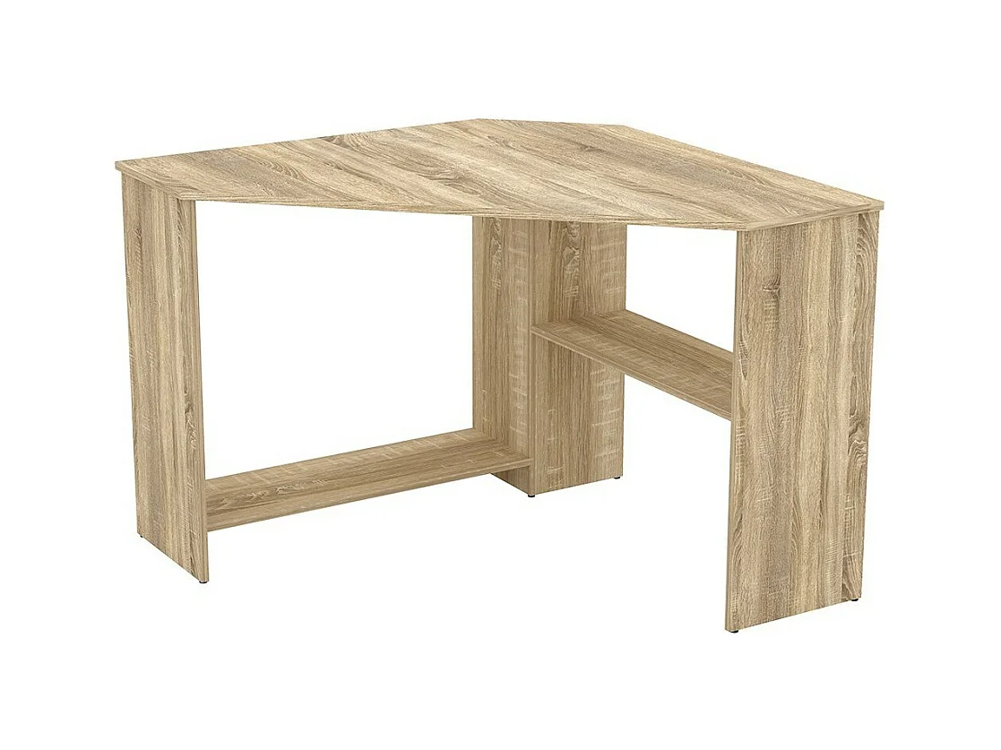 Hoekbureau ontwerp collectie KARO in eiken kleur.