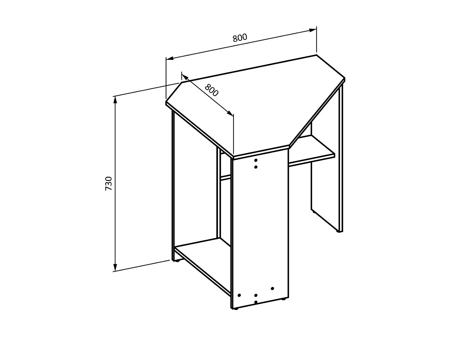Bureau d'angle KARO – Chêne clair – Design moderne avec rangements intermédiaires