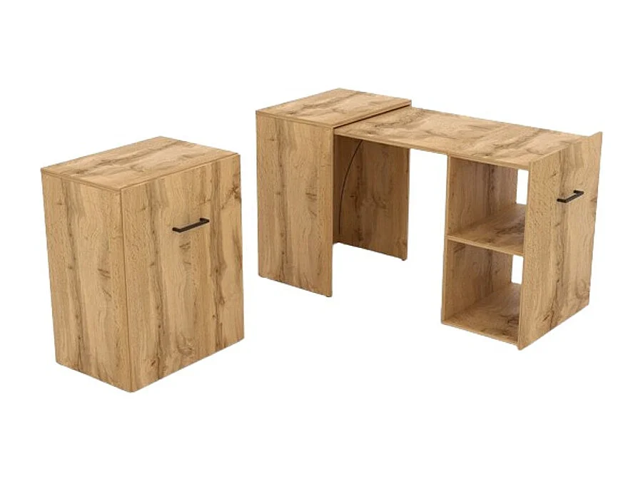 Bureau pliable FLIP – Pin – Bureau gain de place extensible avec rangement