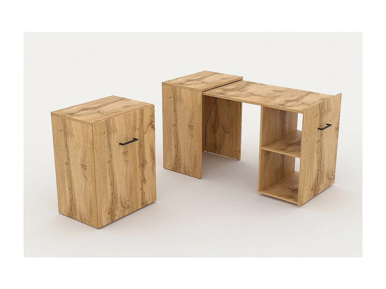 Bureau pliable FLIP – Pin – Bureau gain de place extensible avec rangement