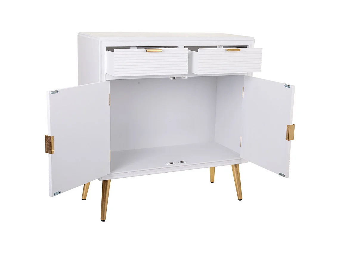 Console en bois blanc 80x36,5x85,5h