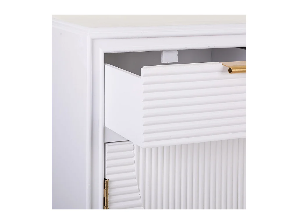 Console en bois blanc 80x36,5x85,5h