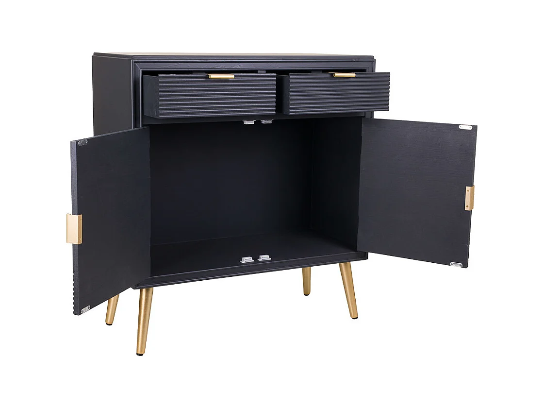 Dunkelgraue Holzhalle 80x36,5x85,5h cm