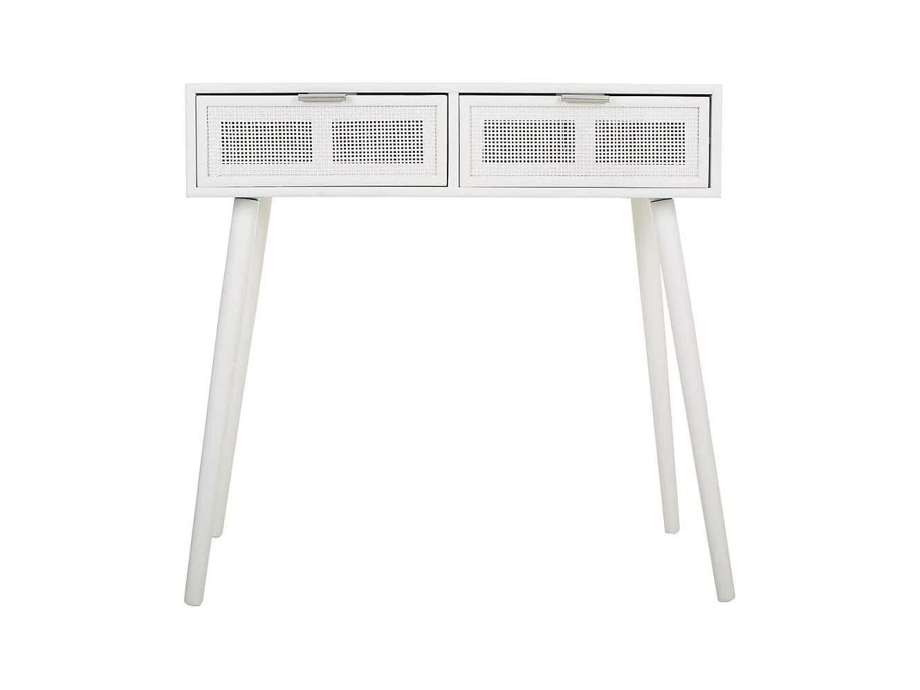 Hall de madeira branca e grade 80x42x79