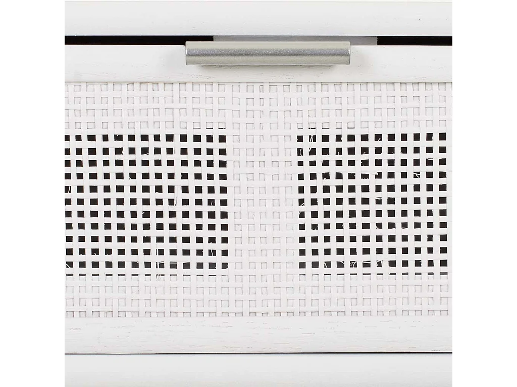 Hall de madeira branca e grade 80x42x79