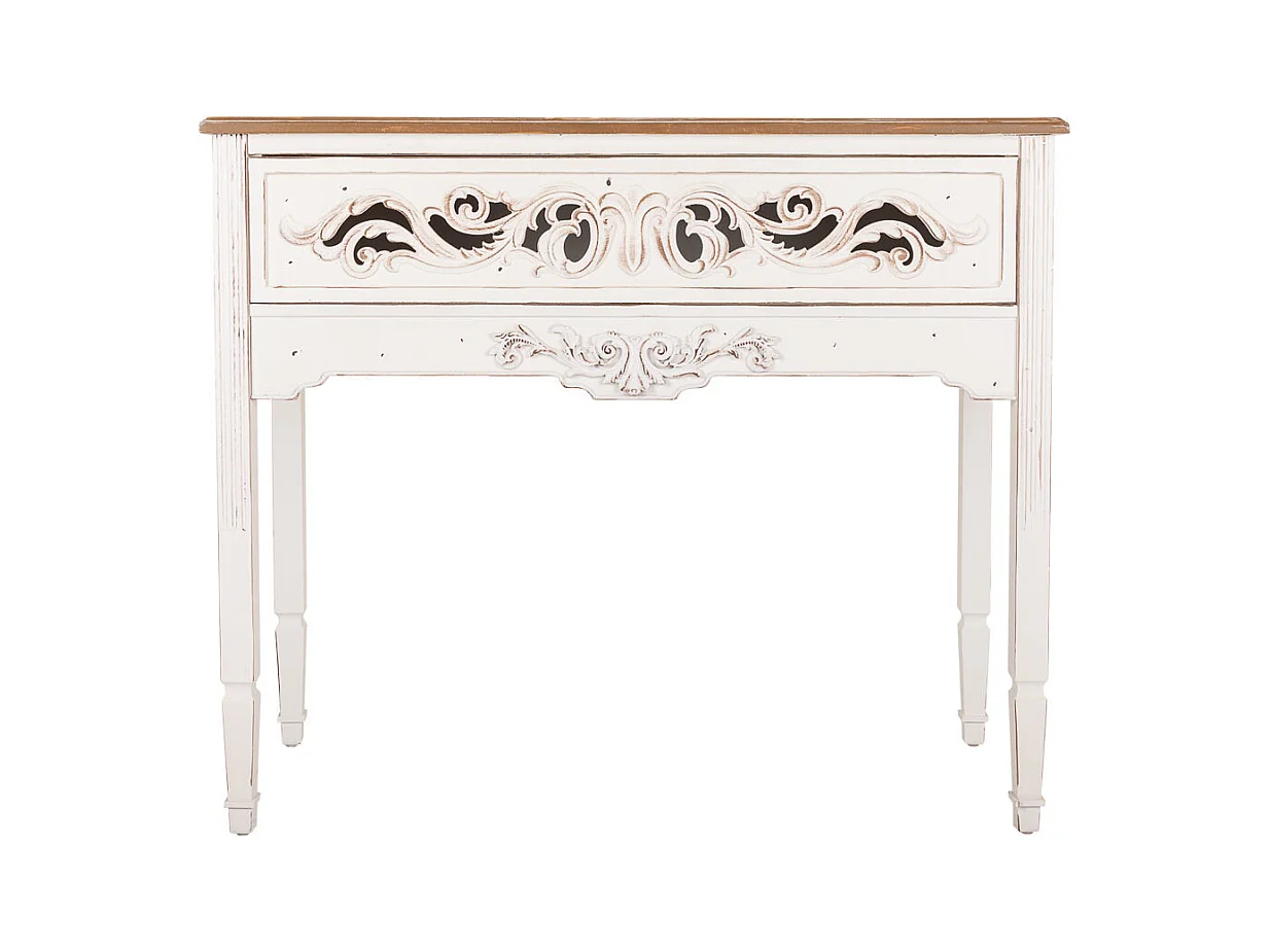 Hall en bois blanc 110x46x90,5h